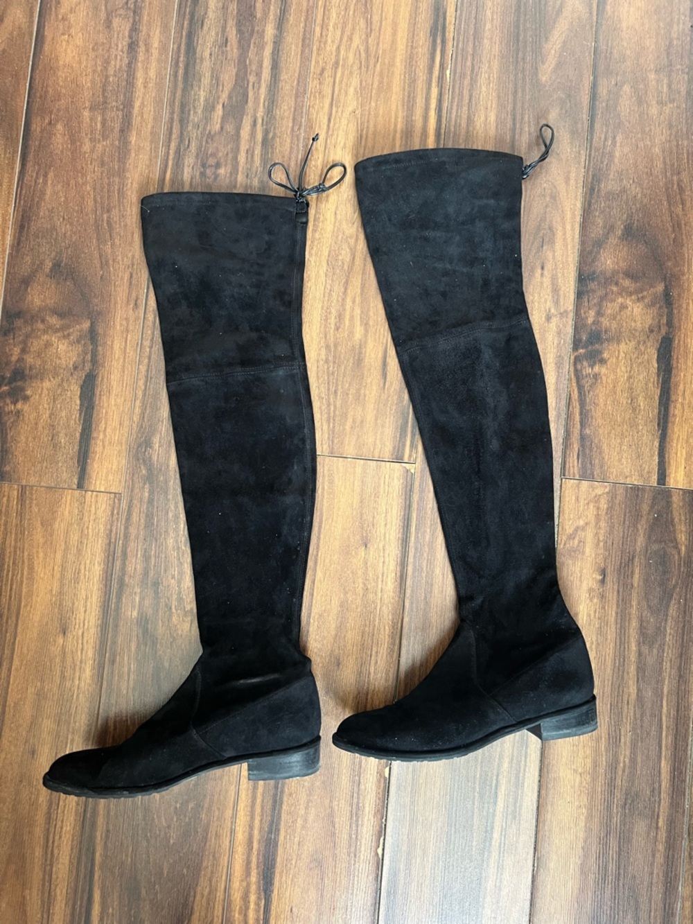 Stuart Weitzman Over-the-Knee Boots – Black Suede – Size 8.5 - Picture 4 of 13